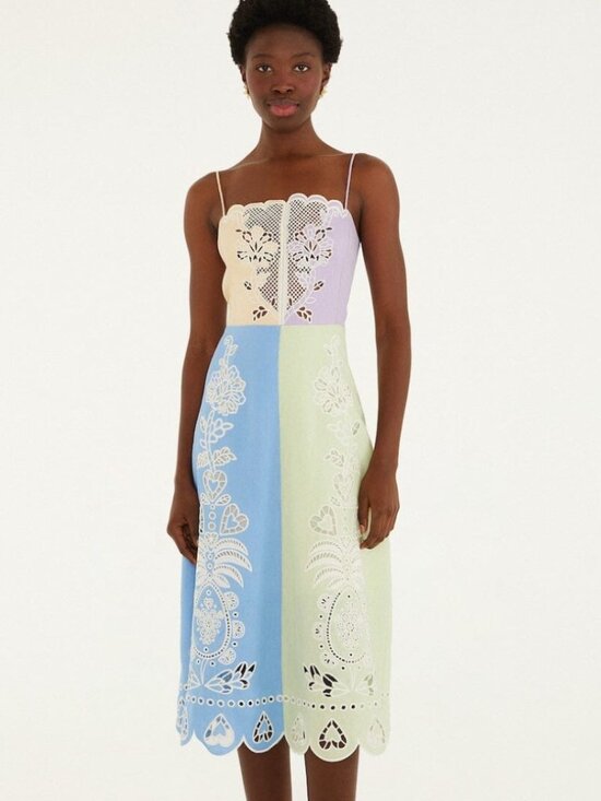 FARM Rio Dresses & Skirts - NWT Farm Rio Multicolor Embroidered Midi Dress